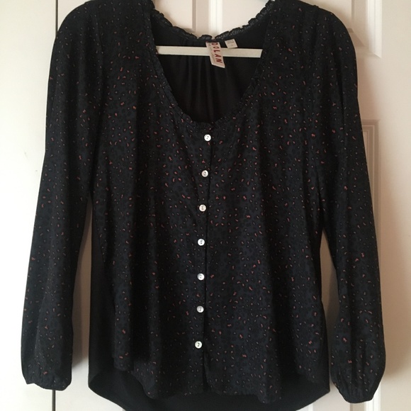 New Anthropologie Dolan Navy Leopard Print Blouse - Picture 6 of 6